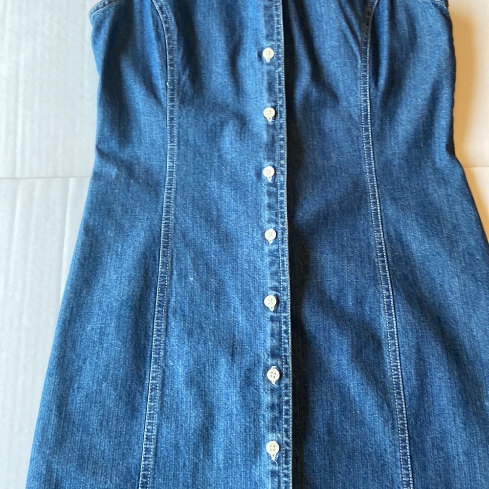 Vintage Sleeveless Jeans Dress - Picture 8 of 15
